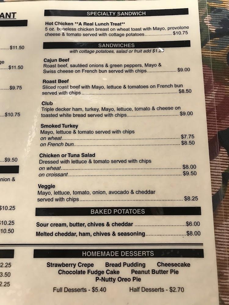 The Cottage Restaurant Menu image 4